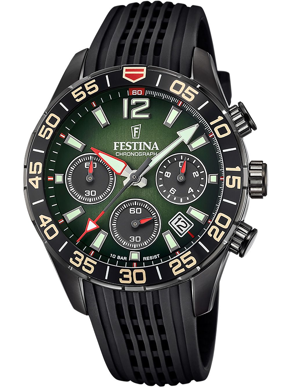 Festina Chrono Sport F20518/2 Herrenuhr Schwarz • Chronograph • Mineralglas