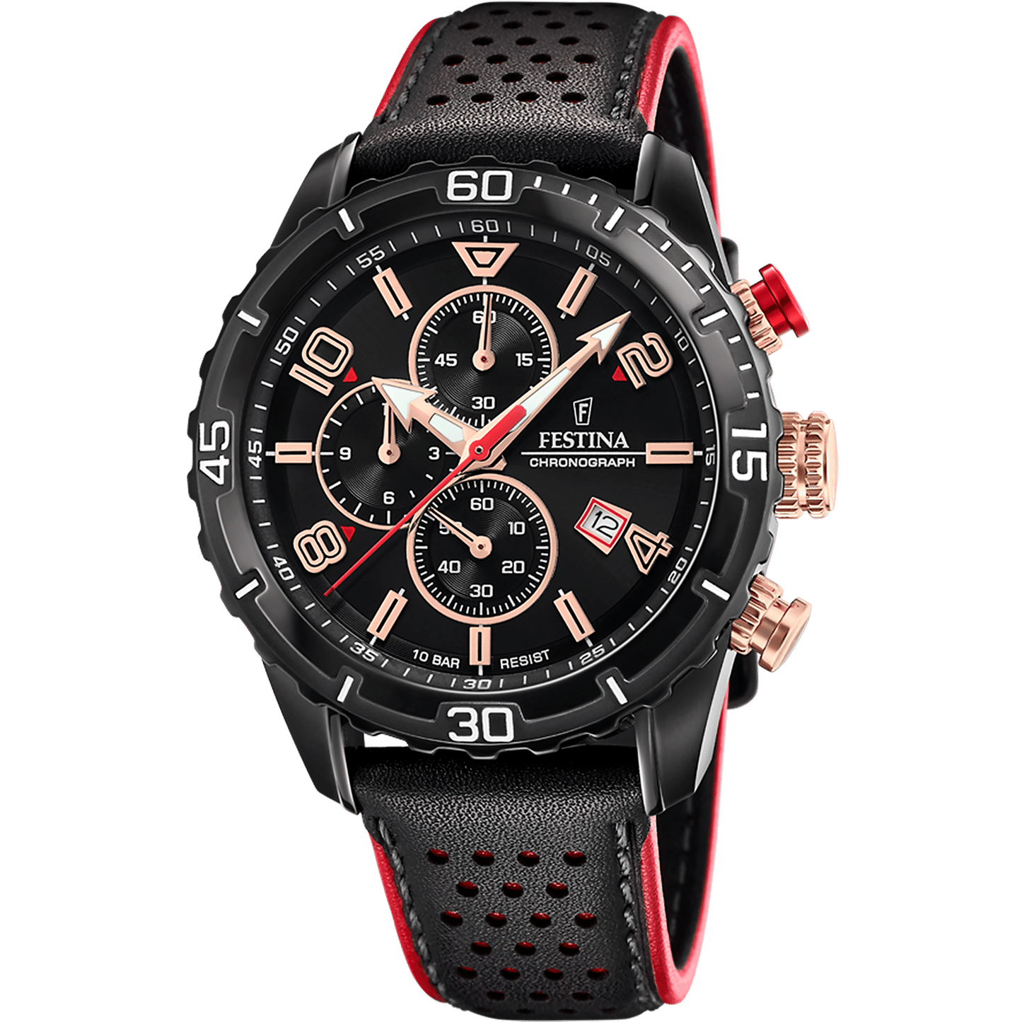 Festina F20519/4 Timeless Chronograph Herrenuhr Schwarz • Miyota Quarzwerk • Chronograph mit Datumsanzeige