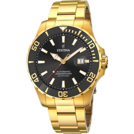 Festina Diver F20533/2 Herrenuhr Schwarz • Automatikwerk • 20 ATM Wasserdicht