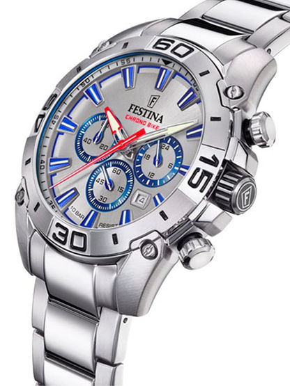 Festina Chrono Bike F20543/1 Herrenuhr Silber • Chronograph • Mineralglas, Bild 2