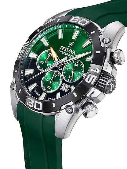 Festina Chrono Bike F20544/3 Herrenuhr Grün • Mineralglas • Quarz-Chronograph, Bild 2