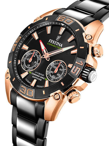 Festina Chrono Bike F20548/1 Herrenuhr Schwarz/Roségold • Chronograph Connected • Special Edition Set, Bild 3