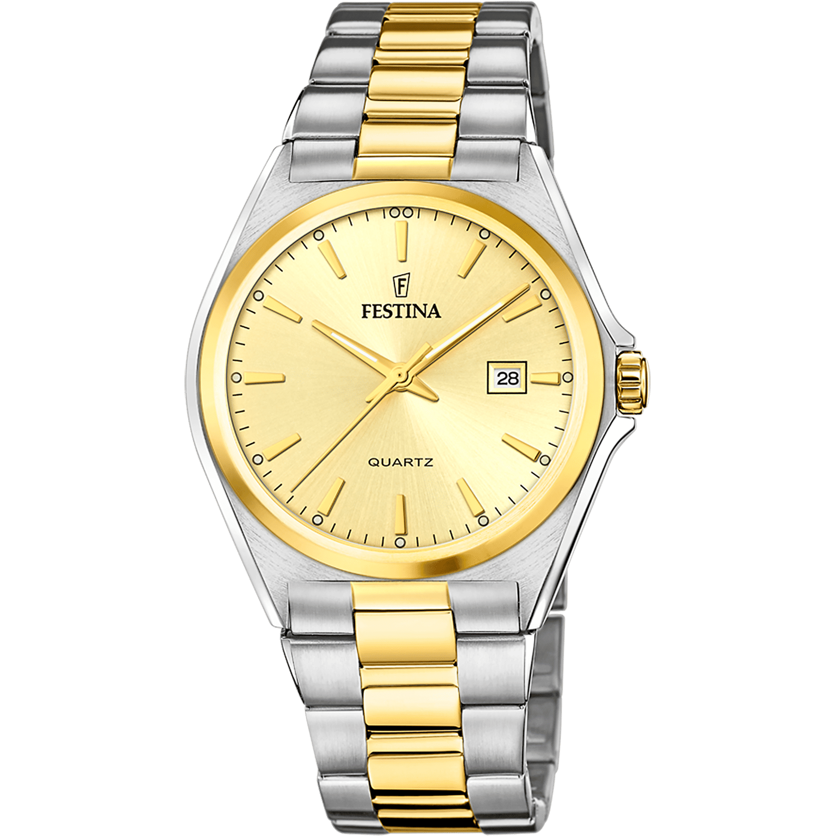 Festina Classic F20554/3 Herrenuhr • Champagnerfarbenes Zifferblatt • Edelstahlarmband