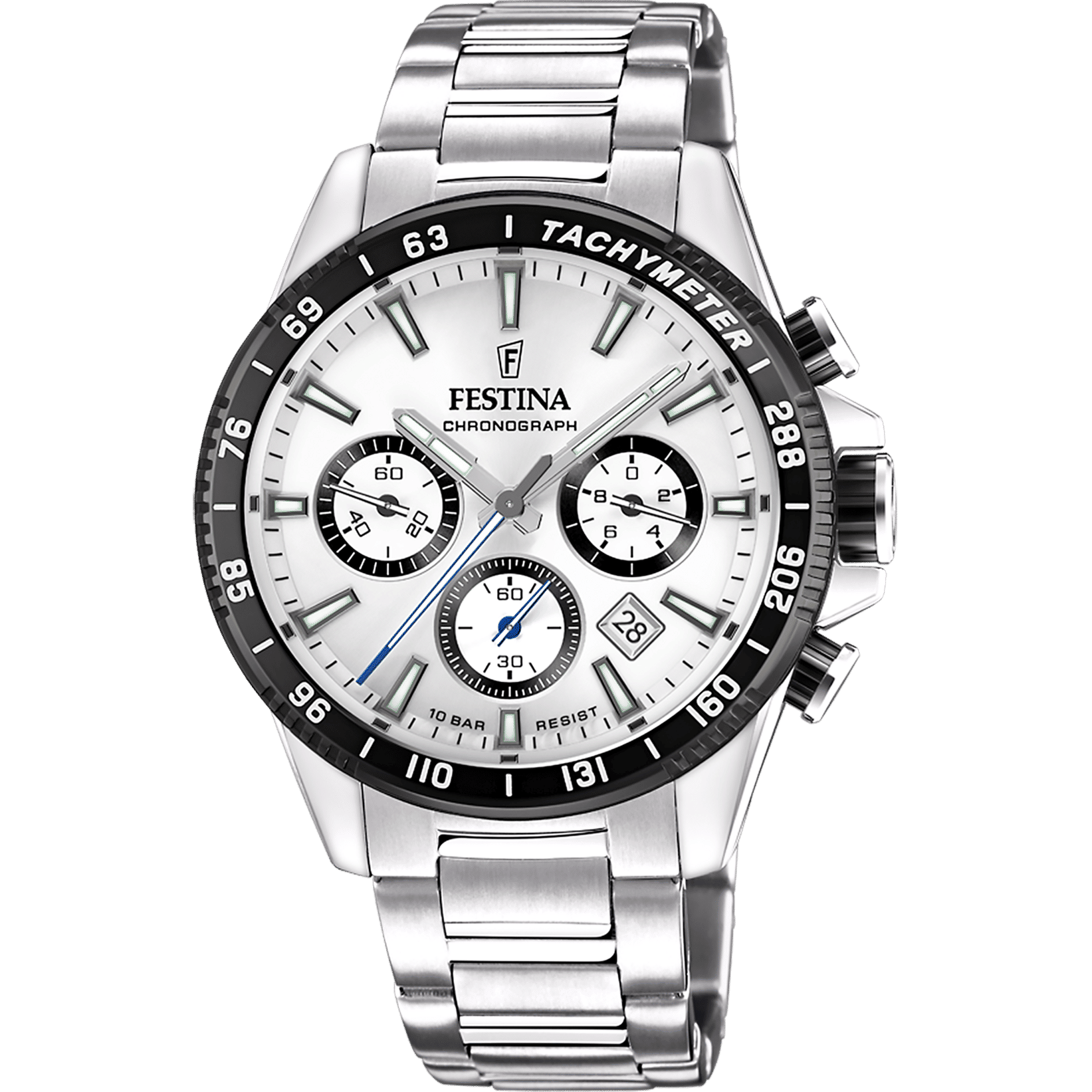 Festina Timeless Chronograph F20560/1 Herrenuhr Silber • Chronographenwerk • 10 ATM wasserdicht