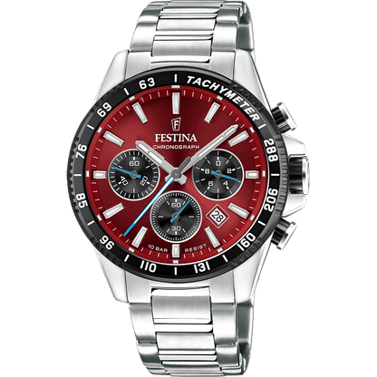 Festina Timeless Chronograph F20560/7 Herrenuhr Rot • Chronograph • Miyota Quarzwerk