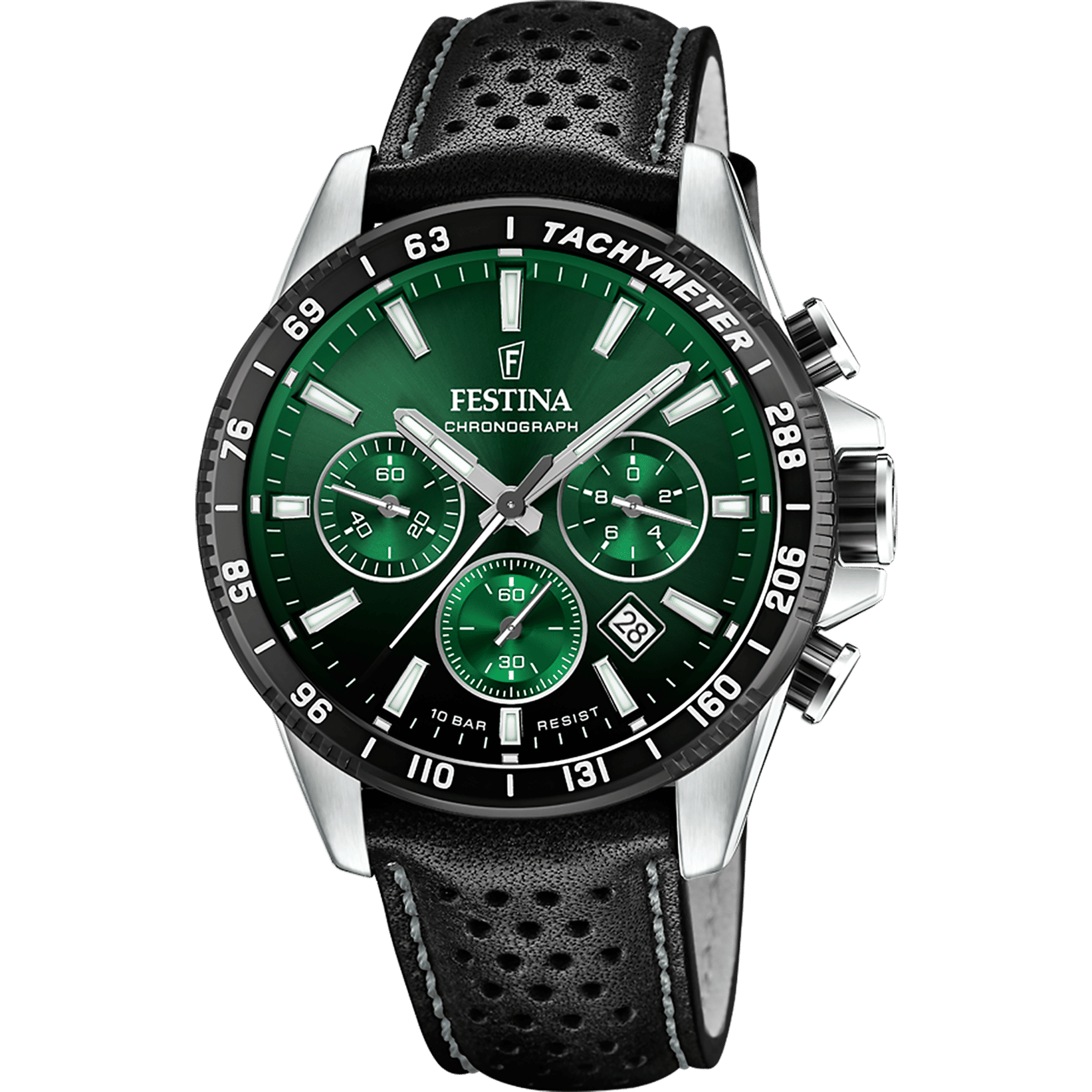 Festina Timeless Chronograph F20561/5 Herrenuhr Schwarz • Miyota Quarzwerk • 10 ATM Wasserdicht