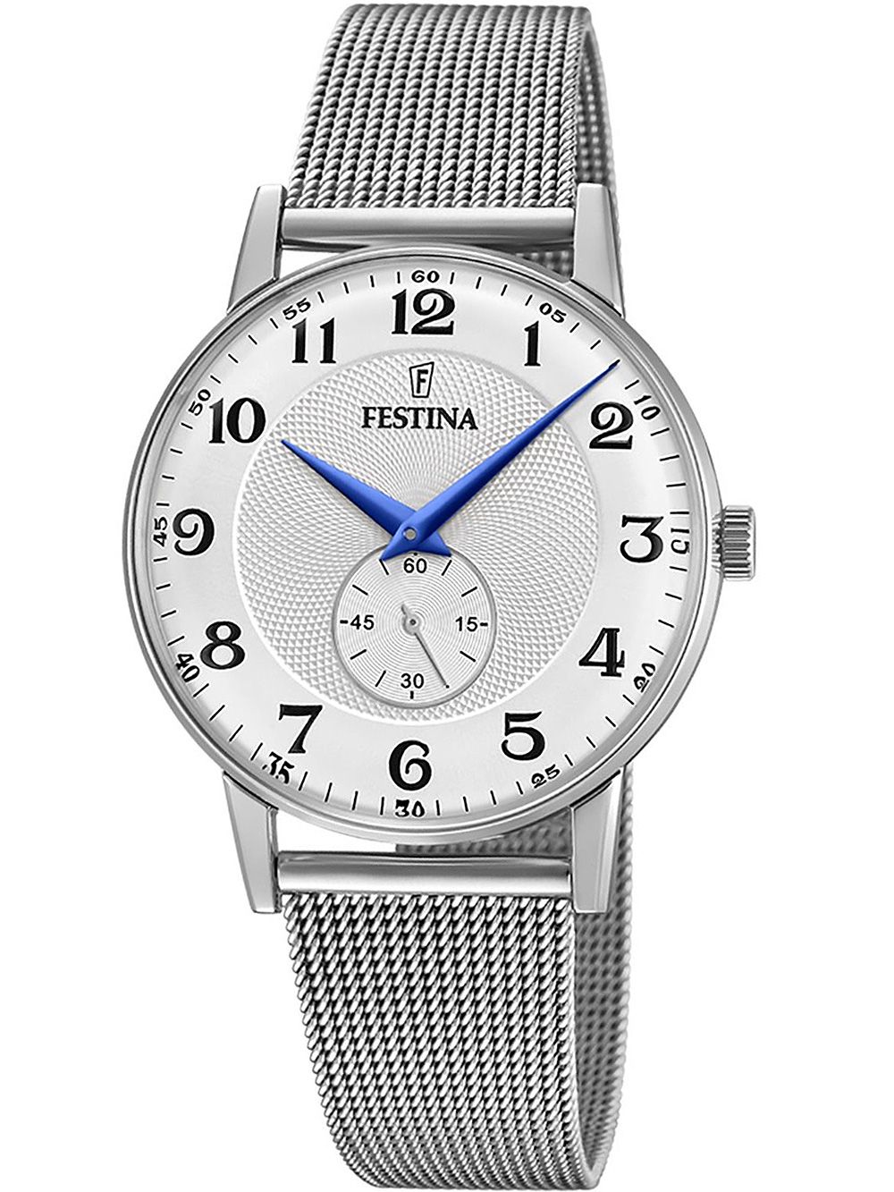 Festina Retro F20568/1 Herrenuhr Silber • Mineralglas • Edelstahlarmband