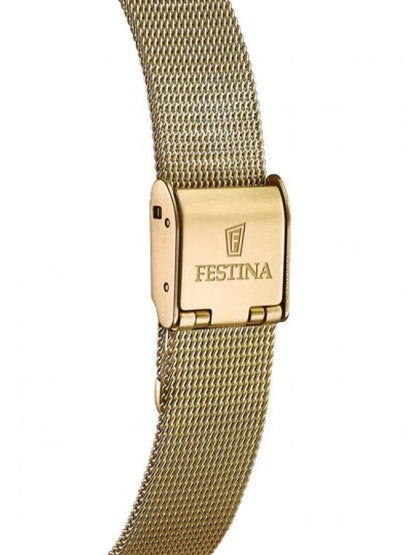 Festina F20580/1 Damenuhr Automatik Gold • Saphirglas • Edelstahlarmband, Bild 2