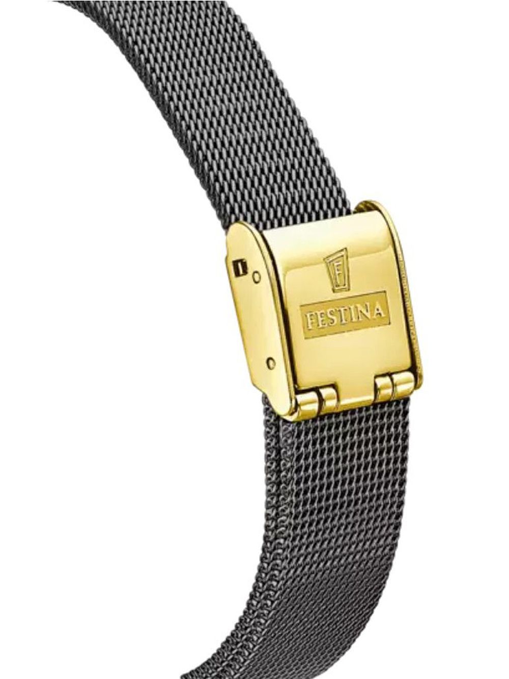 Festina Automatik F20580/2 Damenuhr • Saphirglas • Schwarzes Milanaise-Armband, Bild 2