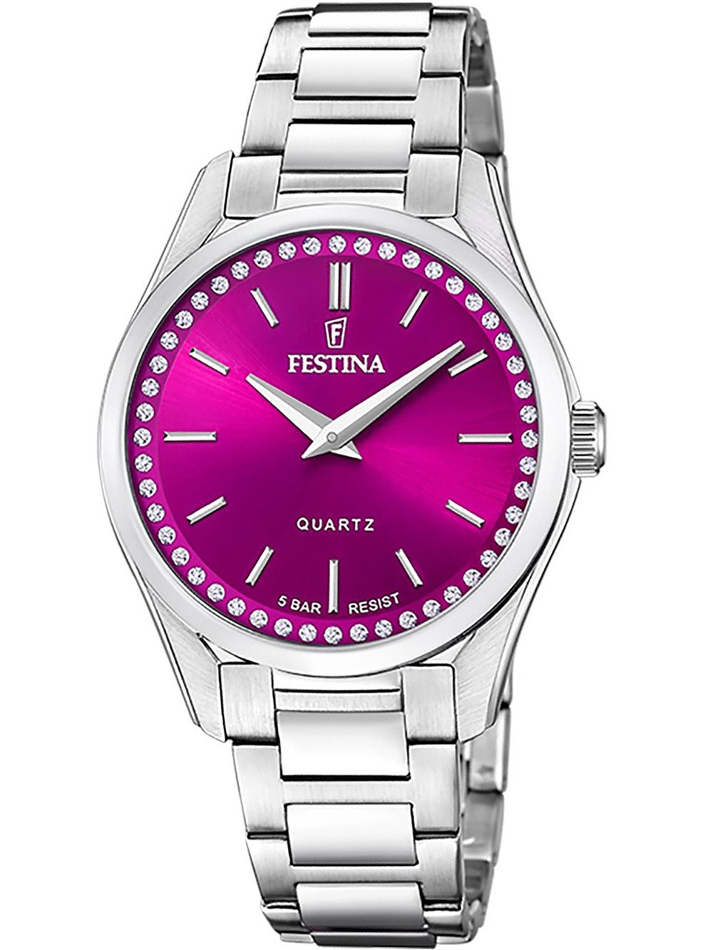 Festina Mademoiselle F20583/2 Damenuhr Rosa • Mineralglas • Zirkonia-Lünette