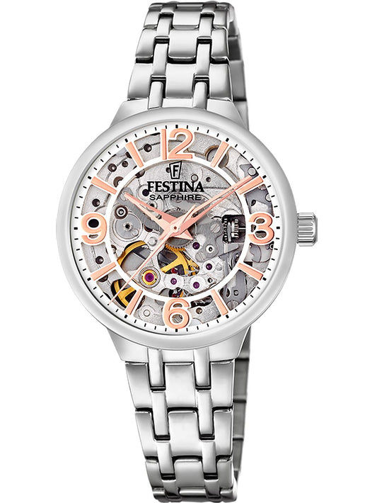 Festina Automatic Skeleton F20614/1 Damen • Saphirglas • Automatikwerk