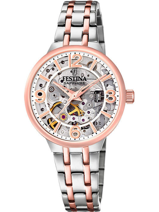 Festina F20615/1 Damen Automatik • Saphirglas • Edelstahl Bicolor