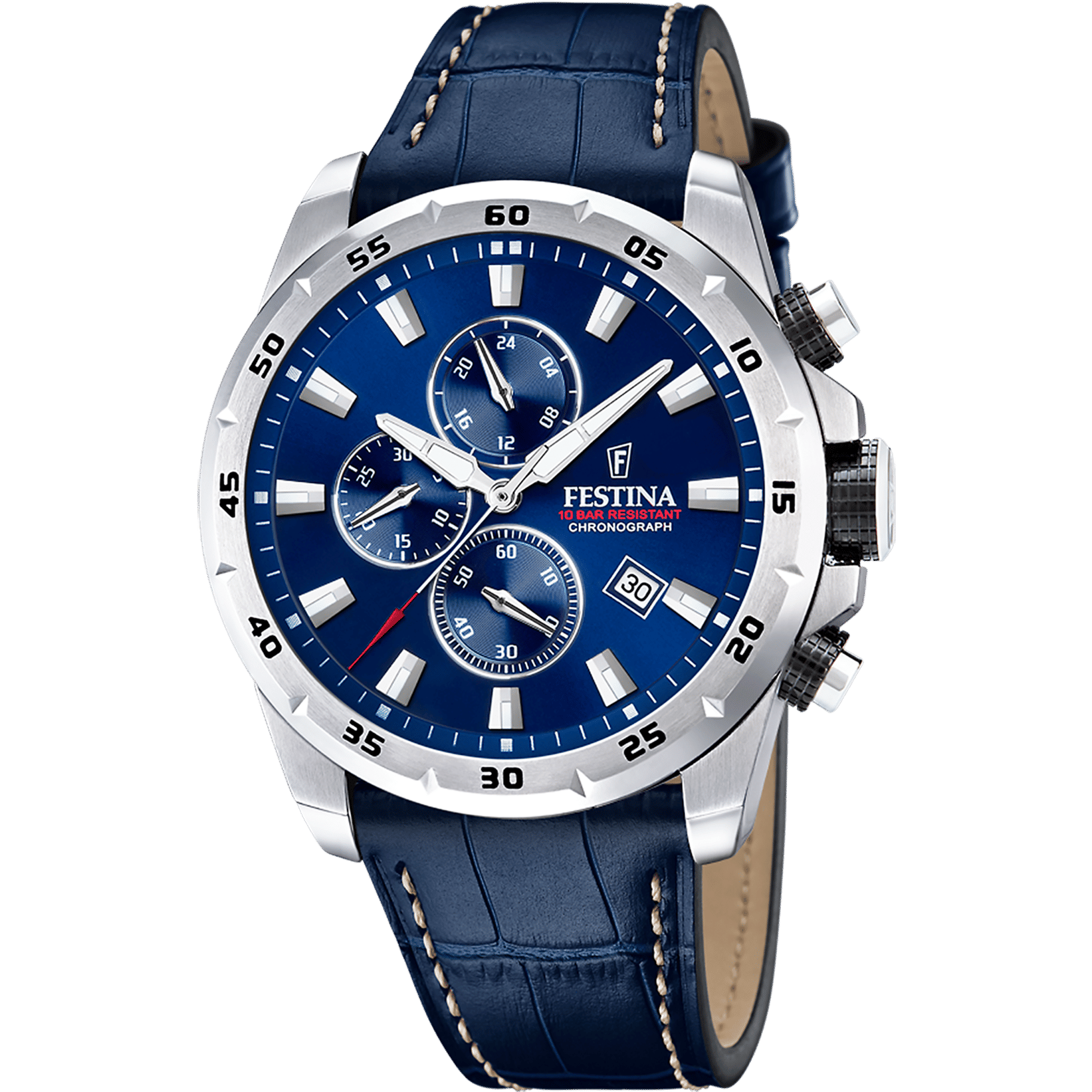 Festina F20692/2 Herrenuhr Chronograph Blau • 10 ATM Wasserdichtigkeit • 45 mm Gehäuse
