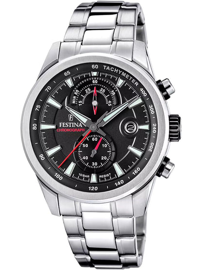 Festina Timeless Chronograph F20694/6 Herren • Tachymeter-Lünette • Leuchtzeiger