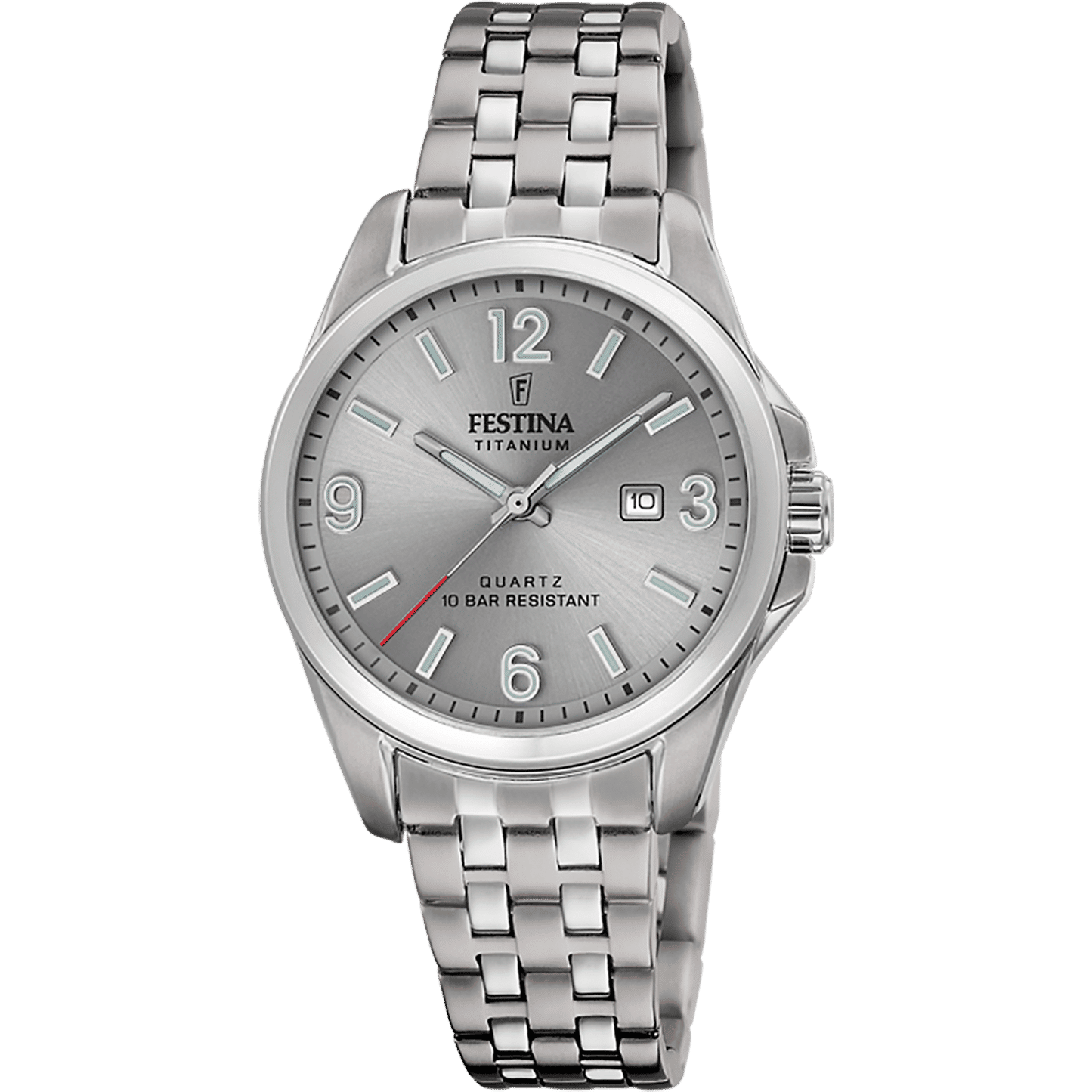 Festina F20697/2 Damenuhr Titanium Grau • Titangehäuse • 10 BAR Wasserdichtigkeit