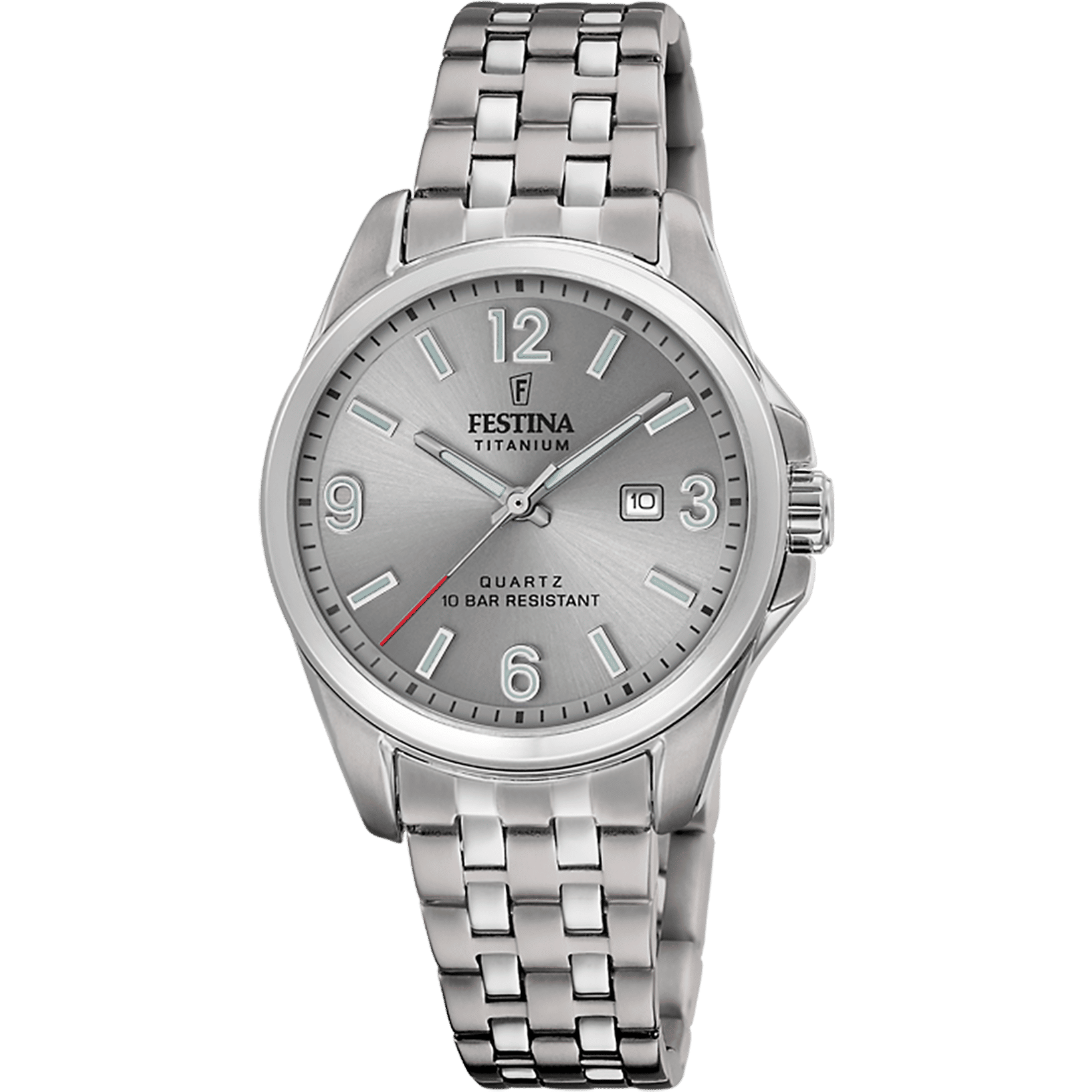 Festina F20697/2 Damenuhr Titanium Grau • Titangehäuse • 10 BAR Wasserdichtigkeit