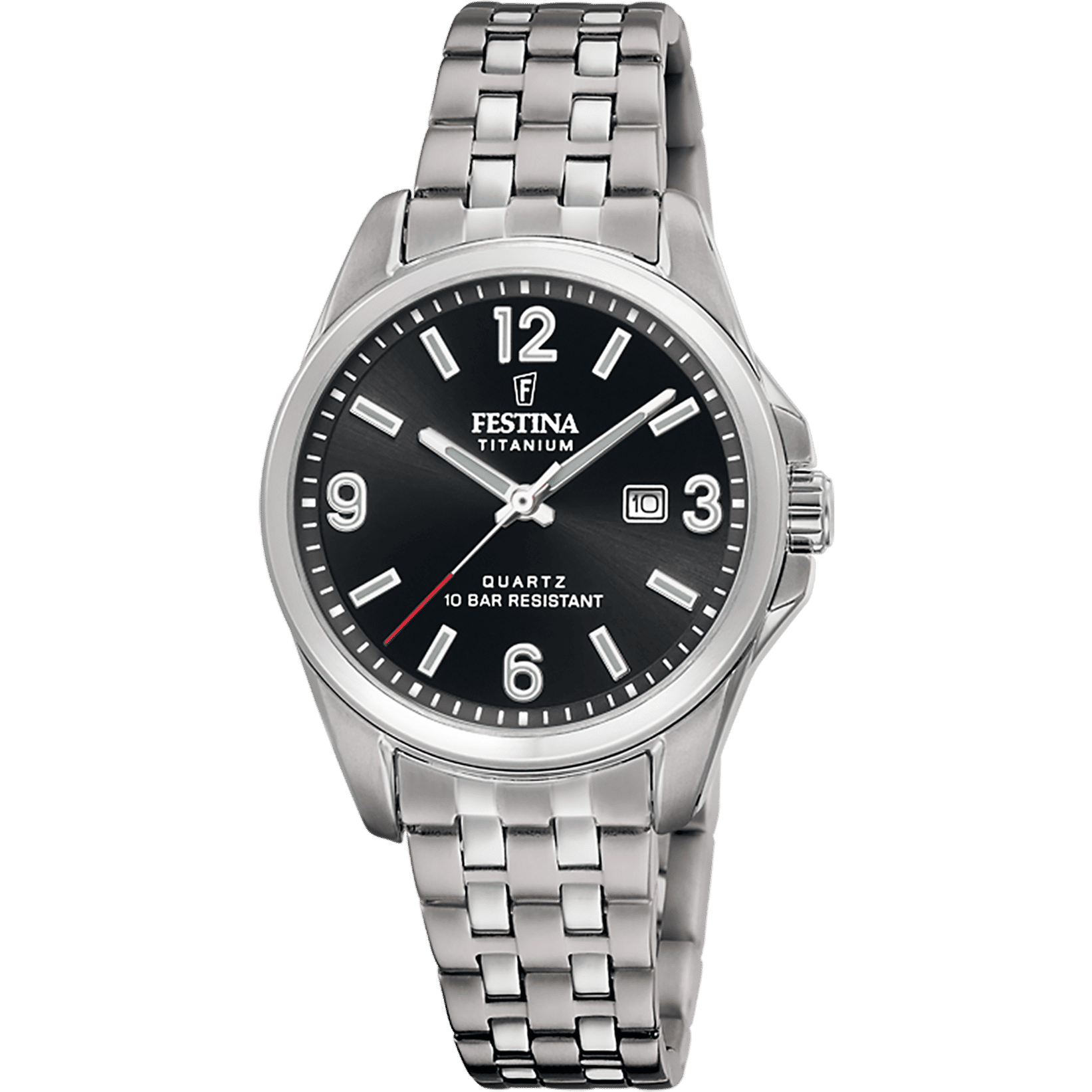 Festina Titanium F20697/3 Damen Armbanduhr Schwarz • Titangehäuse • Quarzwerk MIYOTA