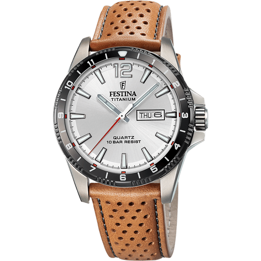 Festina F20699/1 Herrenuhr Titanium 43 mm • Quarzwerk • 10 ATM Wasserdicht