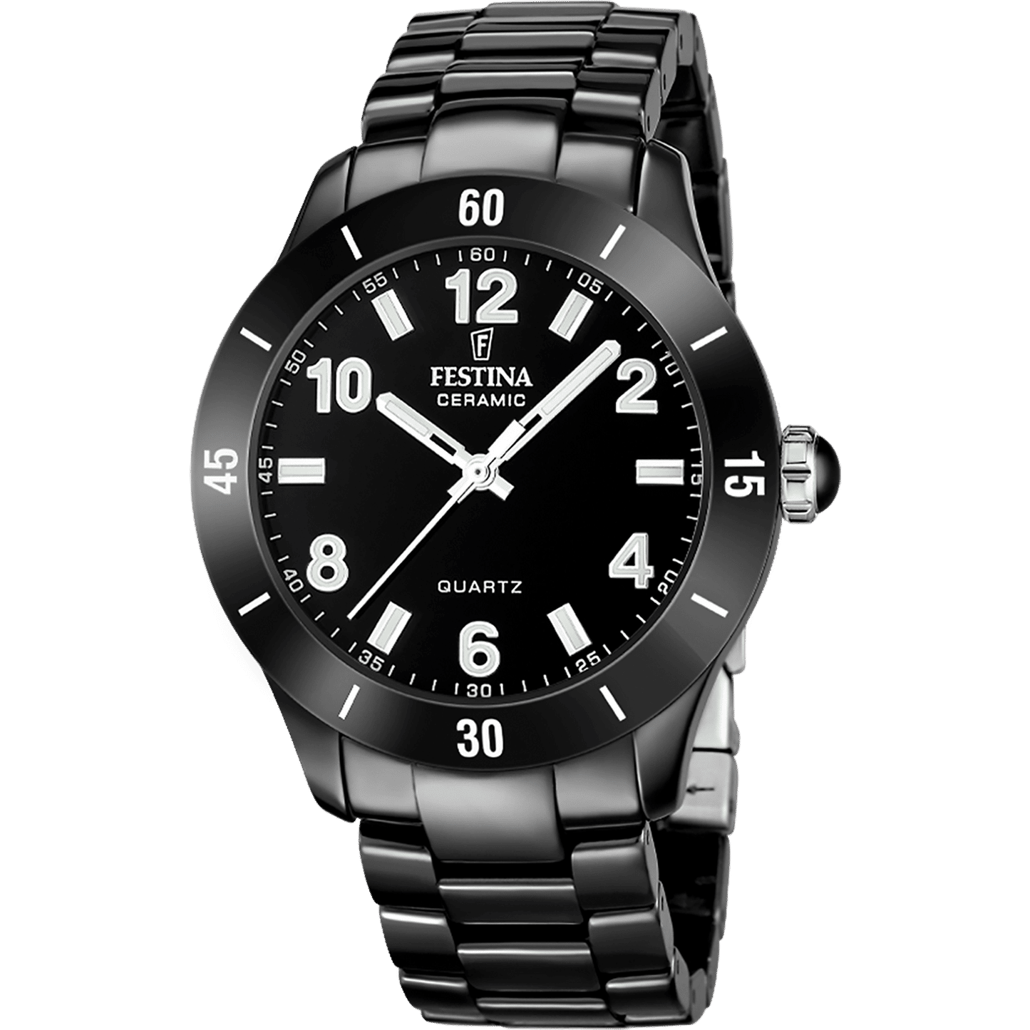 Festina F20723/1 Damenuhr Schwarz • Keramikgehäuse • Quarzwerk
