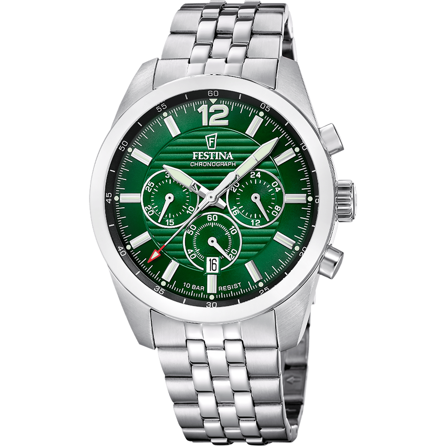 Festina F20742/5 Herren Chronograph Armbanduhr Grün • Miyota Quarzwerk • 10 ATM