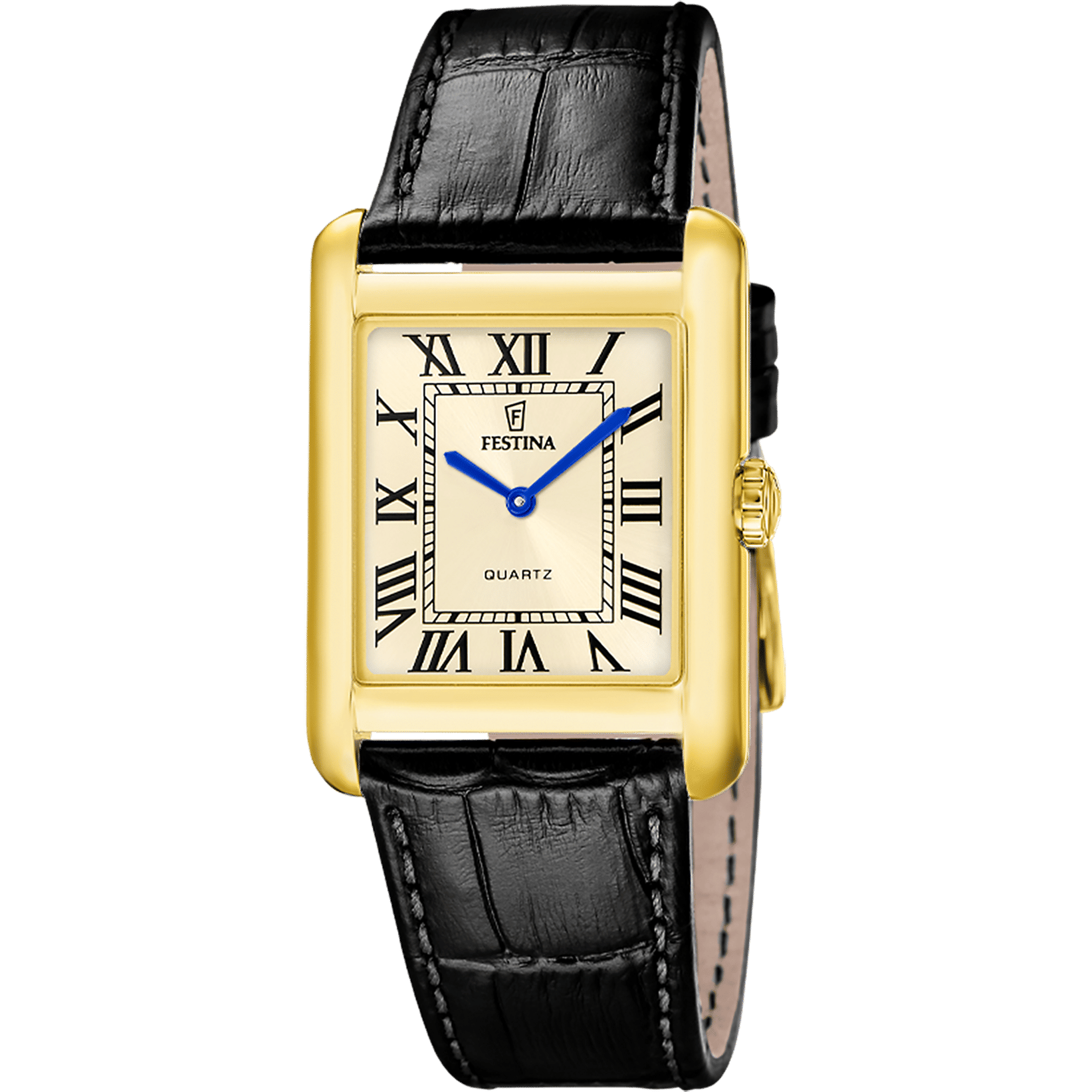 Festina On The Square F20772/2 Herrenuhr Gold • Quarzwerk • Lederarmband