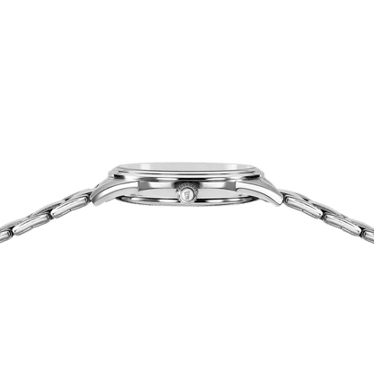 Festina Armbanduhr im Seitenprofil mit silbernem Metallarmband
