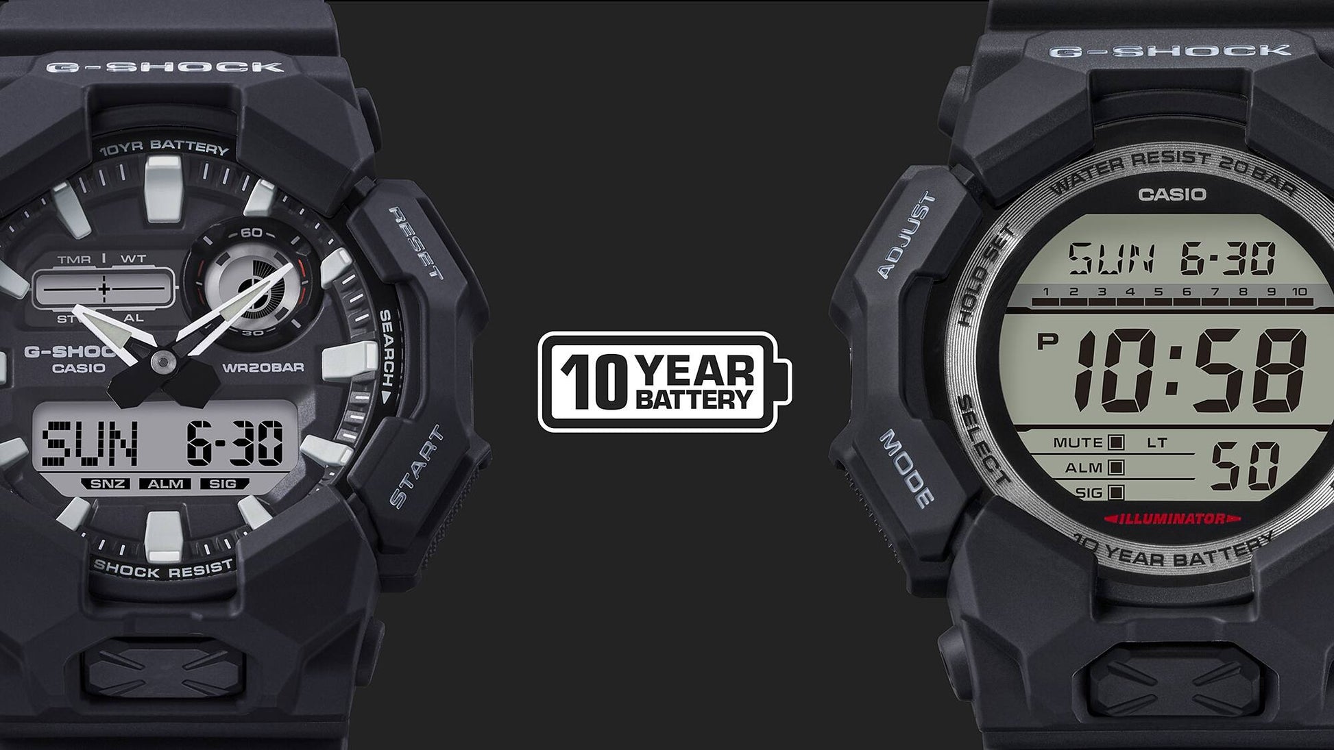 Casio GA-010-2AER G-Shock Classic Herrenuhr Blau • Analog-Digital • Carbon Core Guard, Bild 9