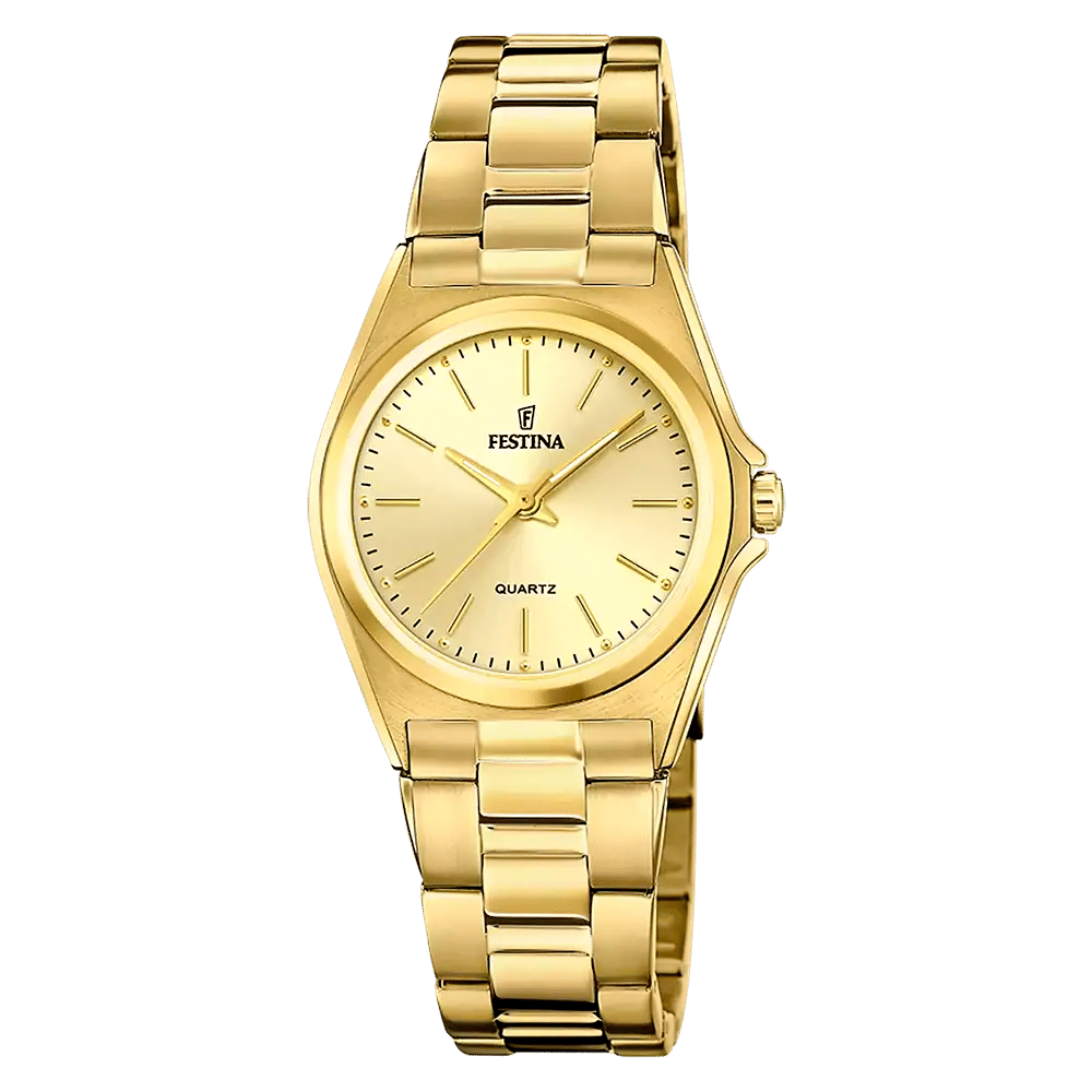 Festina Classics F20557/3 Damklocka Champagne • Mineralglas • Kvartsrörelse MIYOTA 2035