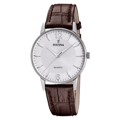 Festina Classics F20690/2 Herrur Vit • Japanskt Kvartverk • Mineralglas