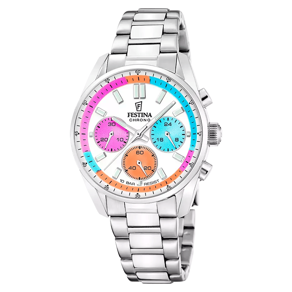Festina Boyfriend F20753/7 Unisex Armbandsur Flerfärgat • Kvarts-Kronograf • Mineralglas