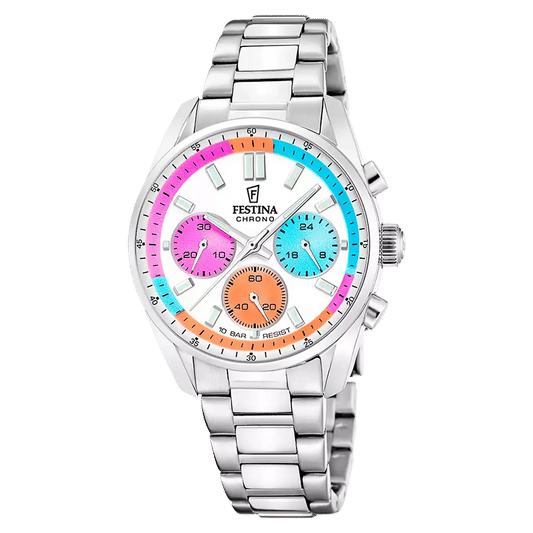 Festina Boyfriend F20753/7 Unisex Armbandsur Flerfärgat • Kvarts-Kronograf • Mineralglas