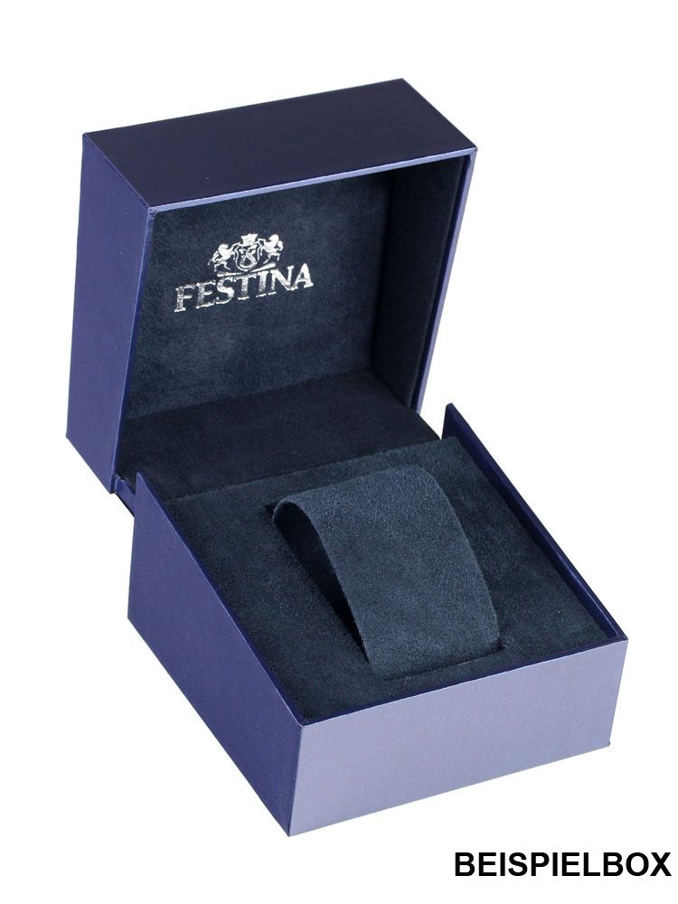 Festina Timeless F20374/5 Herrenuhr Silber/Blau • Chronograph • 10 ATM Wasserdicht, Bild 2