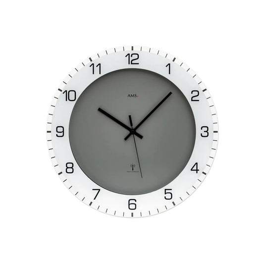 Orologio da parete AMS F5595 antracite • Radiocontrollato • Vetro minerale stampato