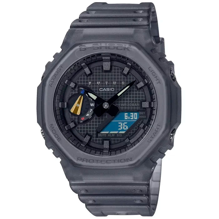 Casio G-SHOCK GA-2100FT-8AER Herren Armbanduhr Grau • Carbon Core Guard • FUTUR Kollaboration