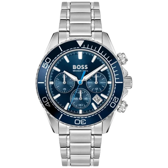 BOSS Sealiner 1514322 Herren Armbanduhr Blau • Chronograph • Edelstahlgehäuse