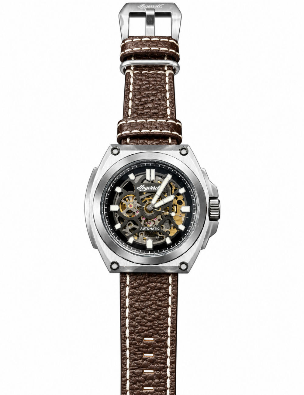 Ingersoll The Motion I11702B Herren Automatik • Schwarzes Lederarmband • Mineralglas, Bild 2