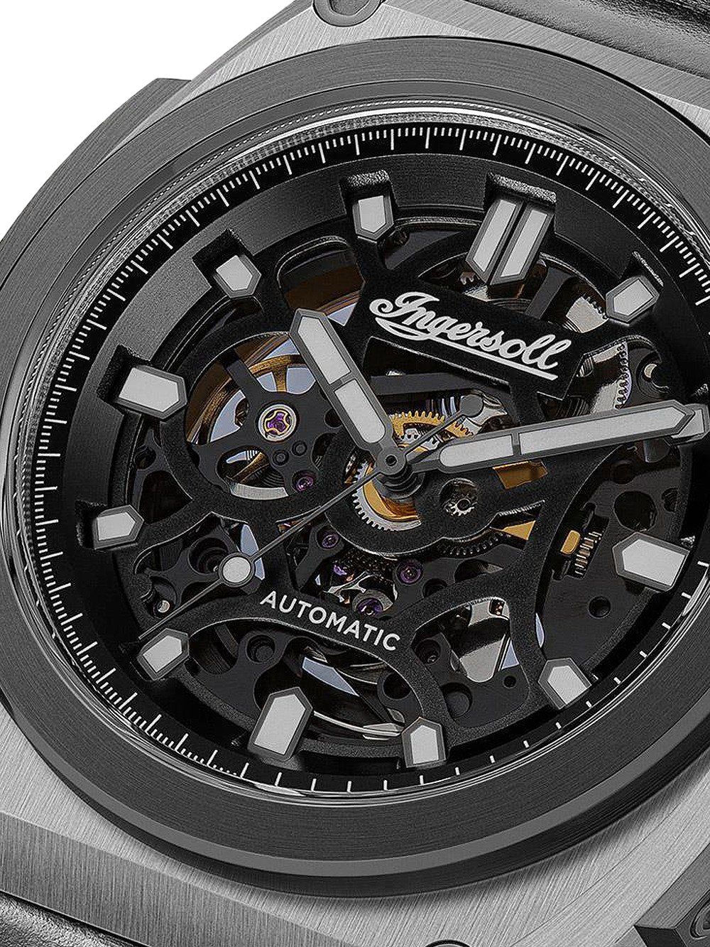Ingersoll The Motion I11702B Herren Automatik • Schwarzes Lederarmband • Mineralglas, Bild 4