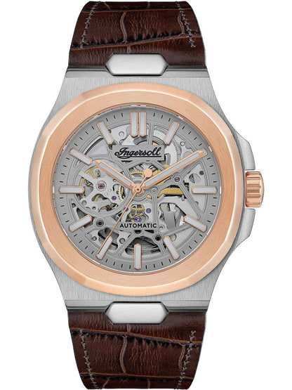 Ingersoll The Catalina I12503 Herrenuhr Silber • Skelett-Automatik • Roségold-Lünette, Bild 3