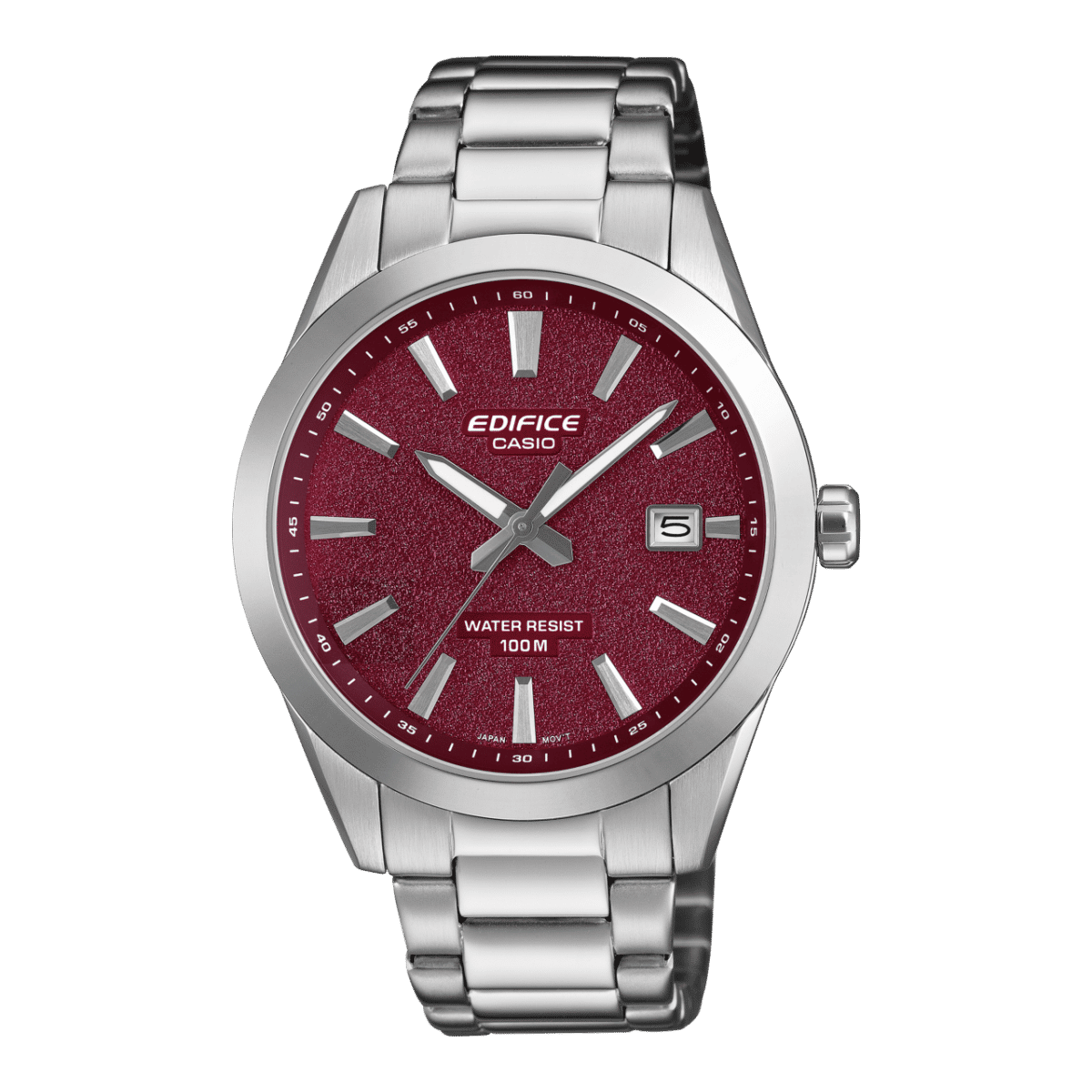 Casio EFV-160D-4AVEF Edifice Herrenuhr Dunkelrot • Mineralglas • 10 bar Wasserdicht