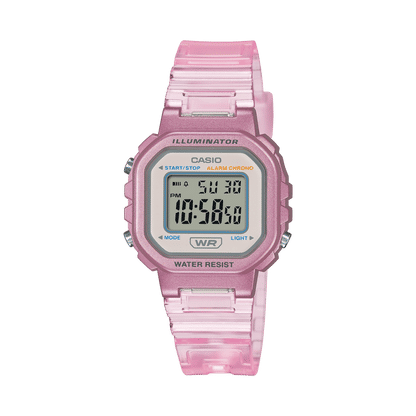 Casio LA-20WHS-4AEF Timeless Collection Damen Armbanduhr Rosa • LED-Beleuchtung • Stoppuhr & Alarm