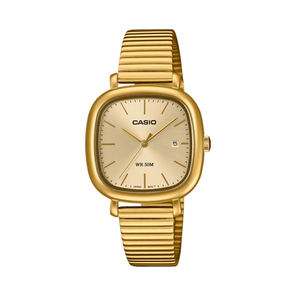 Casio LTP-B166G-9AVEF Damen Armbanduhr Gold • Mineralglas • Datumsanzeige