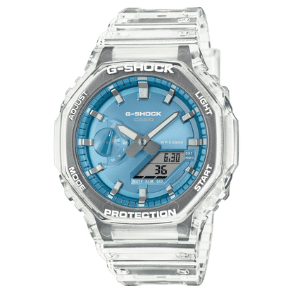 Casio G-Shock Classic GA-2100BM-7A2ER Herrenuhr • Transluzentes Resin-Design • 20 bar wasserdicht