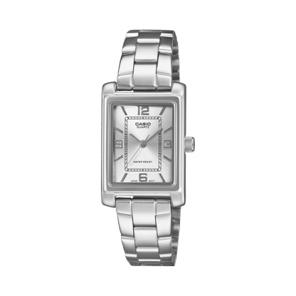 Casio LTP-1234PDD-7AEF Damen Armbanduhr Silberfarben • Mineralglas • Edelstahlband