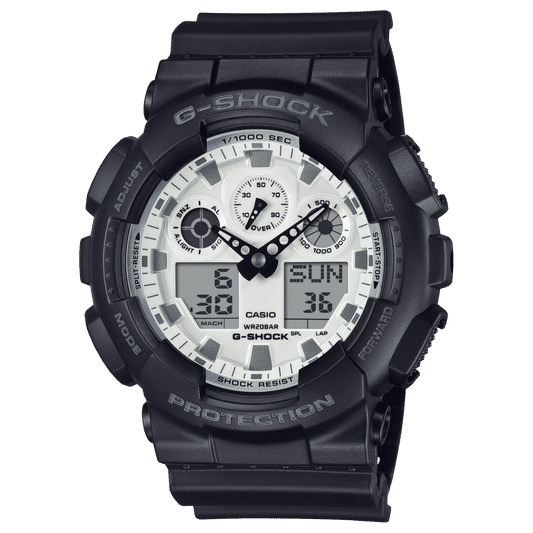 Casio G‑Shock Herrenuhr, schwarzes Resinarmband, analog-digitales Zifferblatt