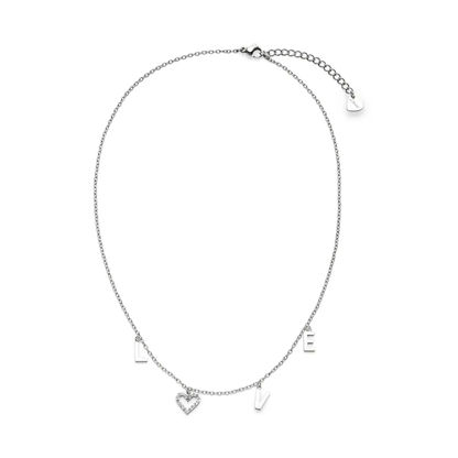 s.Oliver Collana con scritta Love e motivo a cuore - Modello: SOJ-0103-N-47