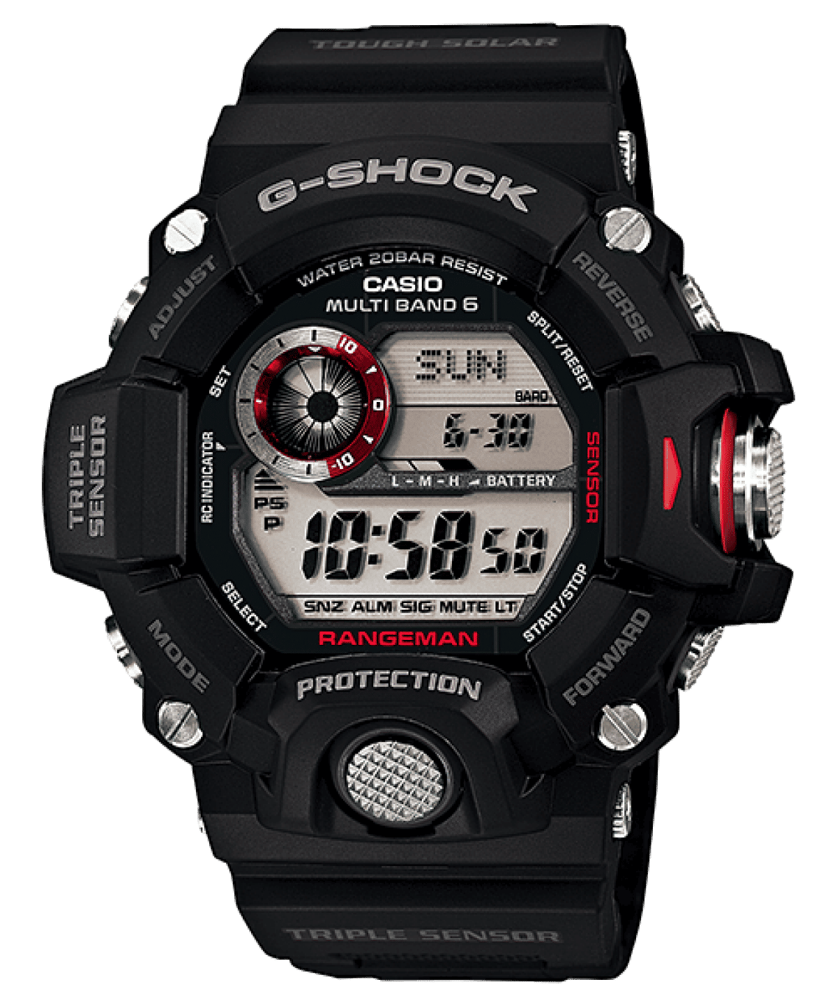 Casio G-Shock Rangeman GW-9400-1ER Herrenuhr • Triple Sensor • Solar-Funkuhr