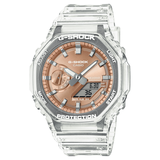 Casio G-Shock Classic GA-2100BM-7A5ER Herren • Transluzentes Resin-Gehäuse • Analogdigital mit Weltzeit