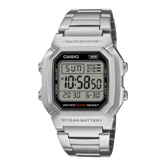 Casio Timeless W-800HD-1AVEF Herren Armbanduhr Silber • 100 m Wasserdichtigkeit • 10 Jahre Batterie