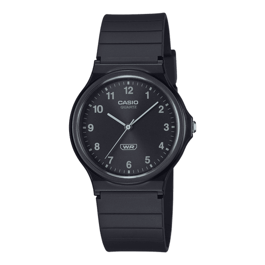 Casio MQ-24B-1BEF Timeless Collection Herrenuhr Schwarz • Bioharzband • Minimalistisches Design