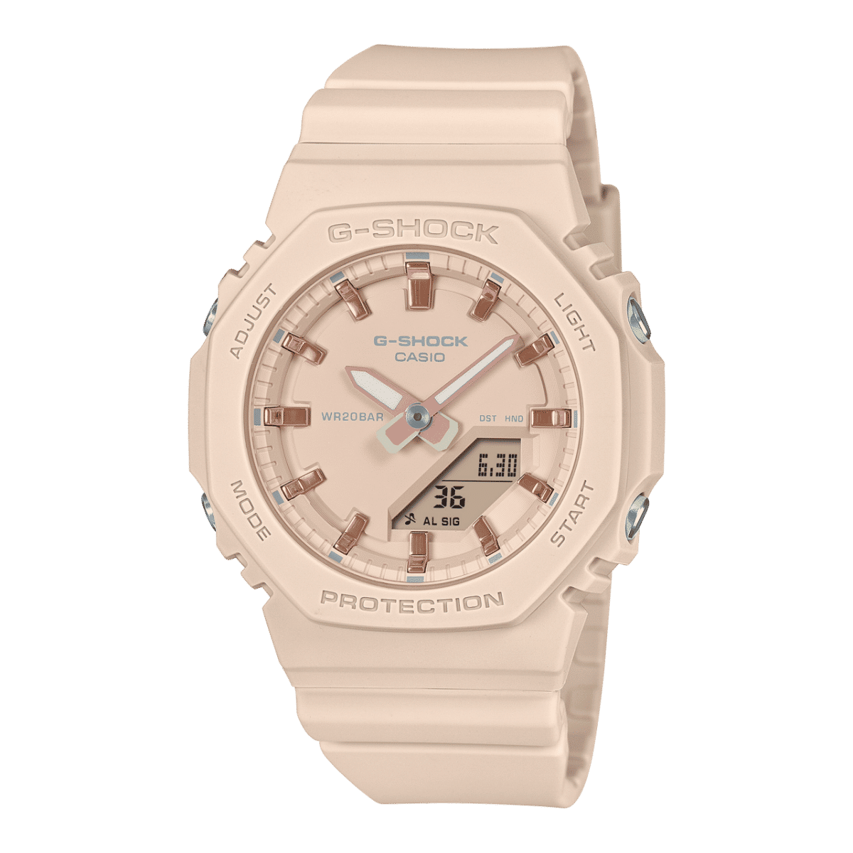 Casio GMA-P2100M-4AER G-Shock Classic Damenuhr Crème • Ana-Digi Anzeige • 20 BAR wasserdicht